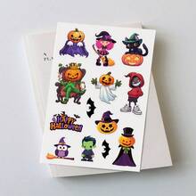 SCXXBSW 8pcs Halloween Stickers, Cute Cartoon Stickers For DIY Purposes Such As Skateboarding And Mobile Phones - A - View 4