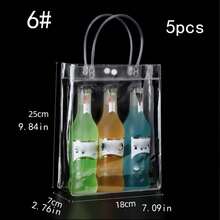50pcs Transparent PVC Reusable Waterproof Stain-Resistant Tote Bags, Perfect For Party Favors, Holiday Shopping And Small Business Packaging - Gift Bag - View 13