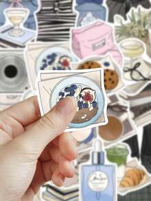 50pcs Fashion Girl Stickers For Phone Case, Keyboard, Tablet, Diary, Laptop, Planner, Scrapbook, Suitcase, Guitar, Helmet, Skateboard - Fashion Girl - View 4