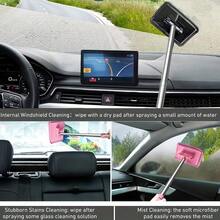 Car Windshield Cleaning Tool, Portable Car Glass Squeegee, Microfiber Cloth Car Window Cleaner Brush With Detachable Handle, Car Glass Wiper, Interior Accessory, Window Cleaner, Windshield Cleaner, Suitable For Car, Home And Office - Random Styles - View 1