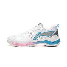 LI-NING DF-02 PRO Unisex Lightweight High-Rebound Professional Badminton Shoes AYZV001 - White/Silver - View 3