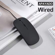 APAYADO 1600DPI Wired Office Mouse, Silent Click Suitable For PC Laptop/Computer - View 3