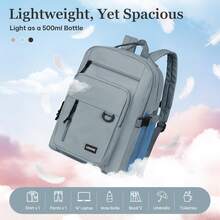 Casual Multifunctional Backpack, Large Capacity Fits 15.6 Inch Laptop, Multiple Pockets For Organized Storage, Water-Resistant And Durable Material, Side Mesh Pocket Design, Suitable For Students, Daily Commute, Short Trips, Outdoor Use, Unisex Black School Bag - Multicolor - View 6