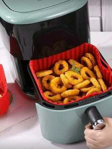 Air Fryer Silicone Liner, Air Fryer Silicone Baking Tray, Reusable Pizza & Fried Chicken Basket Silicone Mold For Oven, Baking Tools, Kitchen Accessories, Kitchen Gadgets - Multicolor - View 10