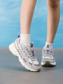 Adidas Women's TECHNOCHAOS ATR Lightweight Comfortable Outdoor Casual Sports Shoes KI9949 - Bright White/Ivory White/Dark Grey Blue - View 1