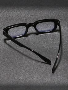 1 Pair Men's Square Frame Clear Lens Glasses, Fashionable And Versatile, Suitable For Daily Wear, Outings, Gifts Or Private Gatherings. - Multicolor - View 4