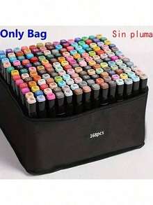 1 Set Of 168 Markers, Including Large Capacity Storage Box, Multi-Functional Canvas Pen Holder And Portable Folding Pencil Case, Perfect As A Holiday Gift To Store 168 Colored Pens (Only Includes Bag, Markers Not Included) - New Arrival - View 10