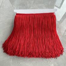 2 Yards (30cm) Polyester Tassel Trim, Suitable For Latin Dance Costumes, Stage Costumes, Lampshade Decoration And Other DIY - Multicolor - View 2