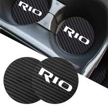 2pcs Or 4pcs Carbon Fiber Style Car Cup Holder Liners, Non-Slip Cup Holder Inserts, Car Interior Accessories For KIA RIO - A - View 3