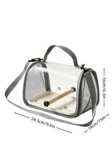 A Set Of Parrot Portable Bird Bags For Outdoor Use, Suitable For Various Birds, Travel Carrying, Breathable And Beautiful, Foldable Transparent Crossbody Backpack, - View 3