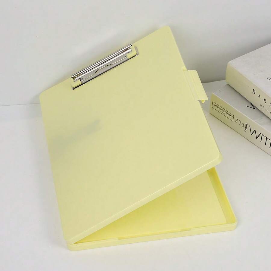 Folder Board Box With Pen Slot Nurse Report Ticket Clip Box Clipboard, Writing Board A4, Multi-Color Heavy Duty Storage Clipboard, Pen Holder, Teacher Office Storage Compartment - Multicolor - View 1