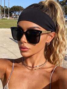 6pcs/Set Solid Color Wide Headbands For Women Soft Stretchy Elastic Hair Bands Basic Minimalist Headwraps For Daily Workout Autumn Hair Accessories - Multicolor - View 6