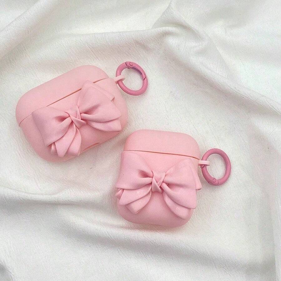 3D Bowknot Earphone Case Compatible With Apple Pro 2 Protective Case 3/4 Generation Wireless Earphone Case - Multicolor - View 1