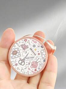 Vintage Floral Print Retractable Tape Measure, Sewing Tool, Warm Handmade Tool Retractable Tape Measure, Mini Portable Soft Leather Tape Measure, Measuring Length 150cm/60in, Suitable For Home, Tailoring, Sewing, Office, Family And Learning - Multicolor - View 5
