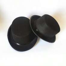 1/2pcs Black Magician Top Hat, Party Prop, Magic Hat For Performance - A - View 3