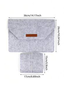 Felt Notebook Inner Bag Tablet Case Ultra-Thin Business Carrying Bag, Ultra-Thin Envelope Compatible With Apple Notebook (Light Gray, 13/15 Inch) Note: Only Suitable For Thin And Light Notebooks - View 13