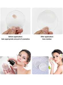 Transparent Silicone Powder Puff, Jelly Air Cushion Puff, Super Soft & Bouncy, Non-Absorbent Makeup Sponge, Wet & Dry Use, Flawless Foundation Applicator For Primer, Isolation & Setting Makeup Beauty Tool - Clear - View 8