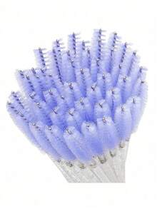 50/10Pcs Disposable Eyelash Brushes, Purple Mascara Wands, Transparent Handle Lash Spoolies For Eyelash Extension Eyebrow Makeup - Eyelash Brush - View 3