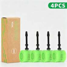 VXM 4 قطع أنابيب داخلية دراجة طريق TPU صمام بريستا ساق صمام من سبيكة الألومنيوم 700X23 25 28 32C - أخضر - مشاهدة 13