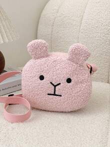 1pc Mini Kids Crossbody Bag Shoulder Bag Plush Cartoon Puppy Coin Purse Lightweight Portable Zipper Closure Suitable For Daughter Girls Daily Use - 2342# - View 13