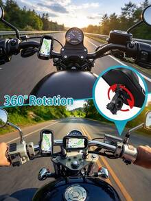 1pc Bicycle/Motorcycle Phone Holder Bag | Waterproof & Dustproof, Durable ABS Handle Mount, Detachable Design, Navigation Phone Holder Bag, Touchscreen Navigation Phone Bag - Multicolor - View 4