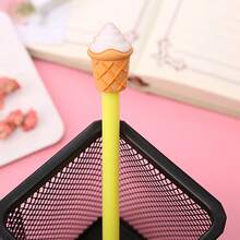 4PCS Creative French Fries Cola Hamburger Ice Cream Neutral Pens, Cute Office Stationery Student Gel Pens, Black Ink - Multiple Styles - View 3