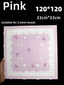 1件特大號 120/104/52 顆方型透明白色與彩色 Perler 珠子模板板，附刻度，適用於 2.6mm 珠子，Perler 珠子 DIY 工具組，珠飾製作材料，生日禮物與節日派對小禮，萬聖節，紫色藍色粉色 - 混合款 - 查看 19