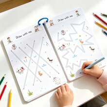 31-Page English Version Pen Control Practice Book - Tracing, Numbers, English Letters, Line Drawing & Fine Motor Skills Practice, Erasable Activity Book, Reusable. Suitable For Back To School, Holiday Gifts, School Supplies And Learning Stationery. - A - View 9