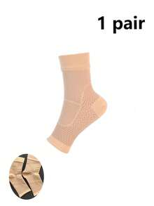 1 Pair Sport Compression Socks,Unisex Elastic Compression Open-Toe Heel Socks,Unisex Outdoor Sports Compression Socks,20-30 MmHg Foot Compression Sleeves For Ankle/Heel Support, Increase Blood Circulation,For Daily Wearing And Outdoor Activities - Multiple Styles - View 8