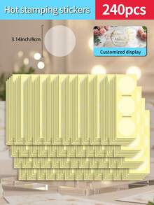 30-480pcs Personalized Removable Waterproof Transparent Sticker Set, Customizable Wedding Date/Name/Business Logo, Vinyl Material, 3-In-1 For Groomsmen Proposal Box/Bridesmaid Gift/Bachelorette Party Decor, Business Card Sticker + Water Bottle Label, Easter Egg Sticker/Graduation Commemorative Sticker/Birthday Party Decor Sticker, Teacher's Day Thank You Sticker - A Transparent Material (black Font) - View 45