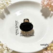 Oval Rhinestone Mini Hair Claw Clip, Cute Crystal Small Jaw Clips For Women Girls, Multicolor Tiny Hair Barrettes For Bangs Half Up Hair - Multicolor - View 9