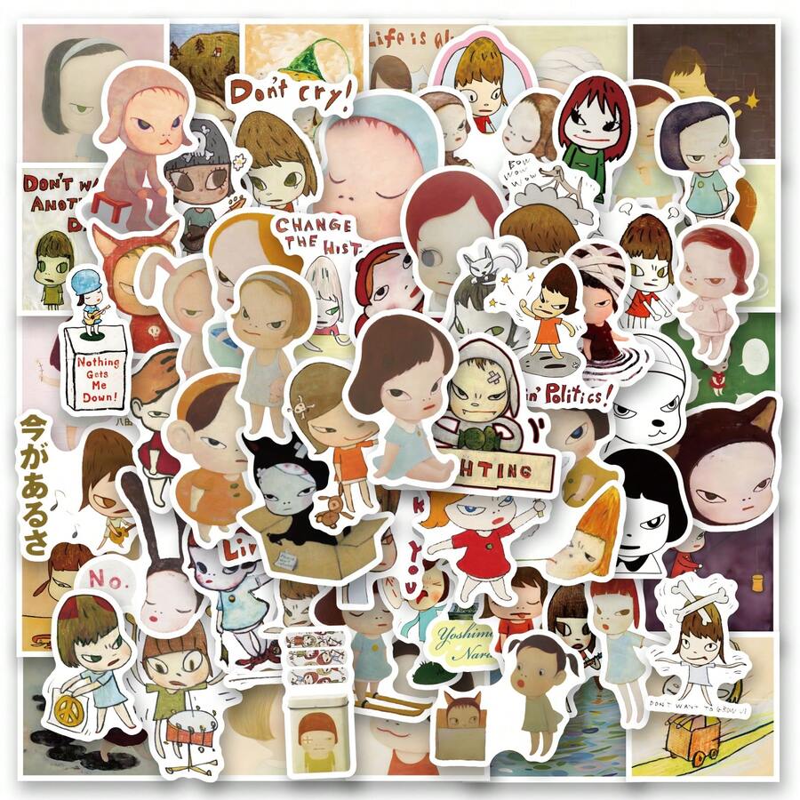 110Pcs Yoshitomo Nara Stickers Aesthetic Vinyl Stickers High Quality ...