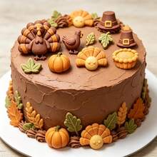 10-Cavity Silicone Mold, Harvest Festival Theme Shapes Including Turkey, Pumpkin And Cake, Suitable For Cake, Chocolate, Soap, Candle, Plaster And Craft, Candle Drip Glue Making Gifts - Multiple Styles - View 7