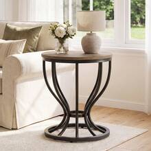 Tribesigns End Tables - Brown - View 3