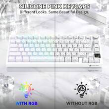 ATTACK SHARK SK06 135 Keys Shine-Through Keycaps, ANSI/ISO US QWERTY Layout: Double-Shot PBT With Shine-Through Side Legends - View 5