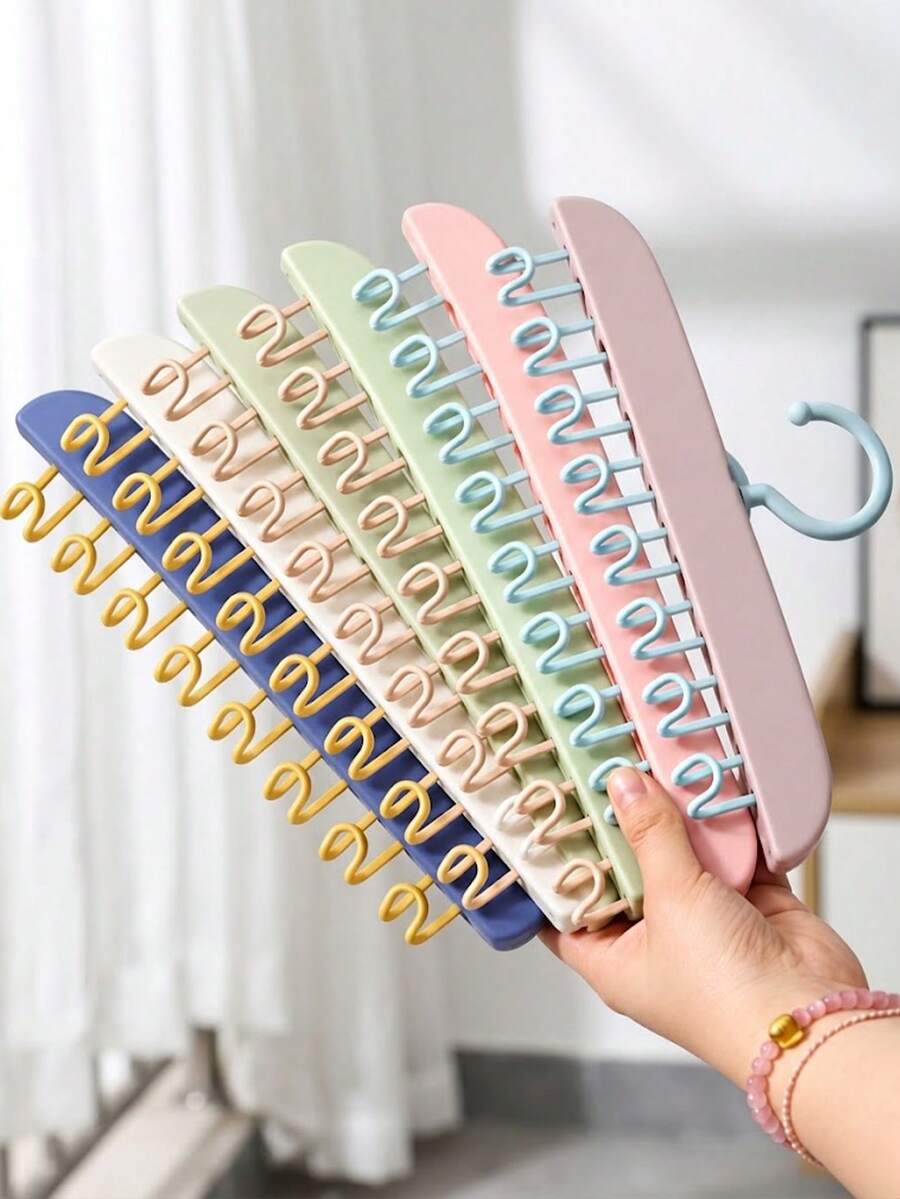 Dopamine Styleclothes Rack,Wavy Over-The-Door Hook Rack-A Multifunctional Hanger For Bras, Hats, Bags, And Accessories; Space-Saving And Suitable For Homes And Dormitories.Closet Organizer And Storage - Multicolor - View 1