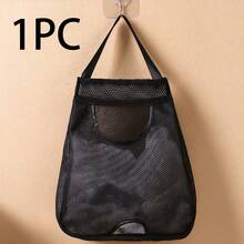 1pc Plastic Bag Storage Mesh Bag, Suitable For Kitchen, Behind Door Storage, Kitchen Organization, Kitchen Essentials, Kitchen Accessories, Bathroom Accessories, Home Kitchen Tools, Kitchen Decor, Plastic Bag Dispenser - Multicolor - View 10