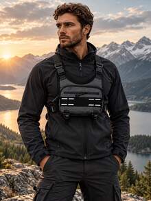 Large Capacity Adjustable Tactical Vest, Multi-Functional Tactical Chest Bag, Outdoor Adventure Hiking Training Travel Back To School Survival Essential Practical Tactical Belt Equipment Weight Vest Bulletproof Holster Hunting Accessories - Multicolor - View 10