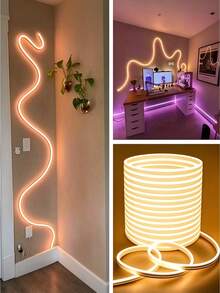 LED Neon Light, 5V USB LED Light Strip With Button Controller, Flexible Neon Rope Light, Suitable For Indoor And Outdoor Decoration, Bedroom, Kitchen, Party, TV Backlight - Neon Light - View 6