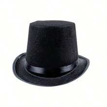 1/2pcs Black Magician Top Hat, Party Prop, Magic Hat For Performance - A - View 7