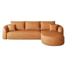 Wooden Sofa 266 * 168 * 85 Cm With Comfortable Seating For Living Room - Orange - View 9