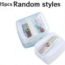1pc White Eyeliner/Eyebrow Pencil Sharpener, Dual-Hole Design Sharpening Tool, Mini Portable Multi-Function Pencil Sharpener - White - View 13