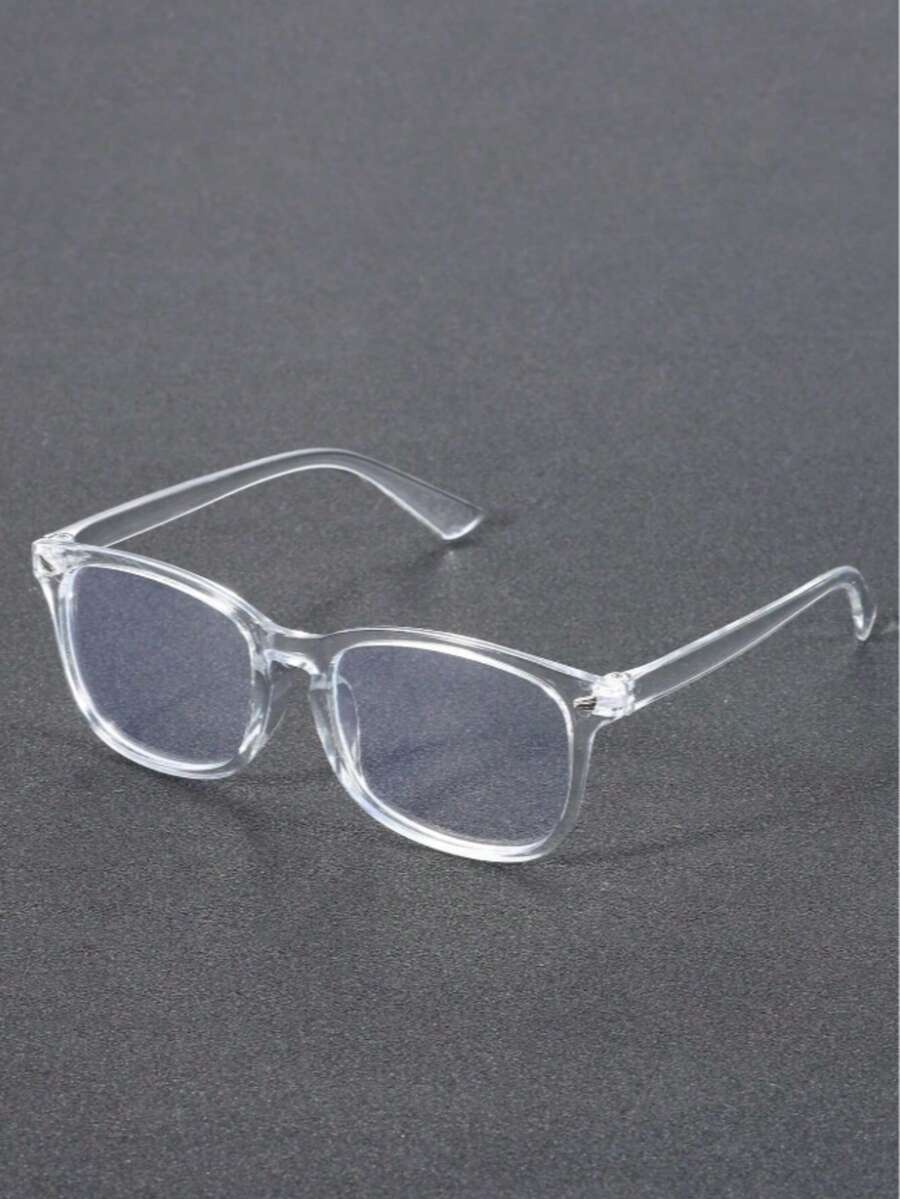 1 Pair Geometric Frame Men's Modern Minimalist Elegant Transparent ...