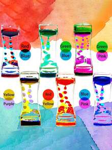 Colorful Acrylic Liquid Dynamic Bubble Timer - Sensory Stress Relief Toy - Creative Desk Decor, Christmas Stocking Stuffer. Perfect Gift Choice For Friends. - Multicolor - View 3