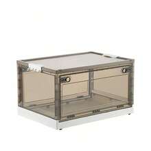 Lifevilion Folding Storage Box With Wheels 50L Capacity Transparent Collapsible Organiser With Lid - View 10