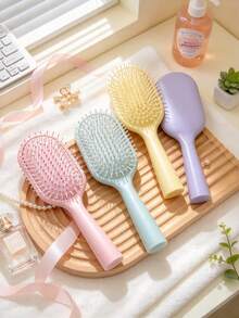 4/1Pc Air Cushion Massage Hair Comb,Multi Color Plastic Hair Comb,Tangle-Free Hair Care, For Daily Use & Trip,Portable Hair Styling Accessory Portable Airbag Massage Comb - Must-Have For Travel Christmas Gift - Multicolor - View 11