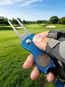 Garpu Lapangan Golf Multifungsi, Garpu Bola, Aksesori Lapangan Golf, Garpu Lapangan Golf Lipat dengan Pegas, Alat Perbaikan Lapangan Golf dengan Pegangan Paduan Aluminium dan Garpu Baja Tahan Karat, Aksesori Golf Penting yang Praktis dan Tahan Lama, Hadiah Sempurna untuk Pegolf - MultiWarna - View 11