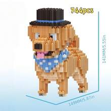 Multiple Creative Pet Dog Model Building Blocks, Beagle, Bulldog, Golden Retriever, High-Quality ABS Material, Exquisite Display Decor, Suitable For Living Room And Bedroom Decoration, Ideal Gift For Building Block Enthusiasts On Christmas, New Year, Valentine's Day - Multicolor - View 6