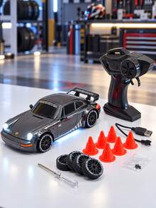 High-Speed Remote Control Racing Car, Electric Drift Car, Rechargeable Off-Road Racing Car Toy, Fast Stunt Car Model, With Replacement Tires And Accessories, Suitable For Boys Children, Remote Control Car, Boys Gift, Christmas, RC Drift Car - Multicolor - View 11
