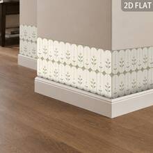 6/12/24/48Pcs Optional Cream Floral Tile Stickers, Self-Adhesive Peel Stick Wall Decals 11x5.5in, Residue Free Easy Install, For Home Kitchen Backsplash Wall Decor - B - View 5
